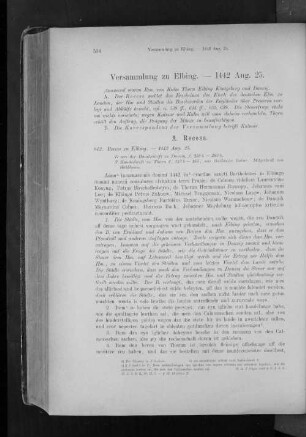 Versammlung zu Elbing. - 1442 Aug. 25.