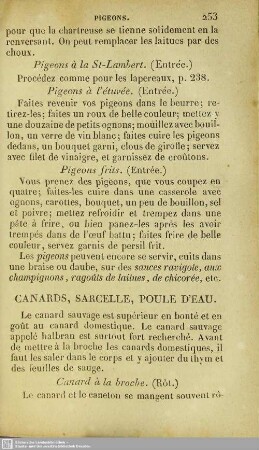 Canards, Sarcelle, Poule d'eau