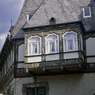 Goslar. Historisches Fachwerkhaus Brusttuch. Erker