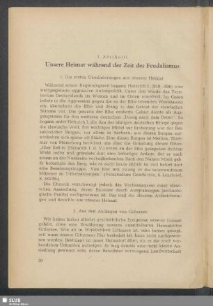 3. Abschnitt. Unsere Heimat während der Zeit des Feudalismus