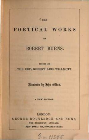 The poetical works of Robert Burns