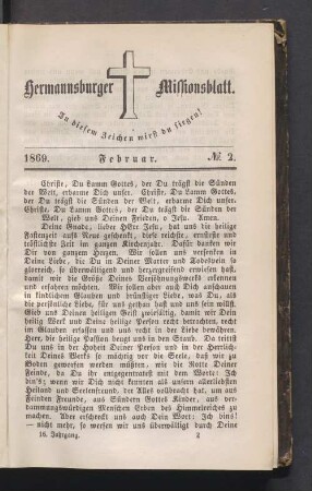 N° 2. Februar 1869