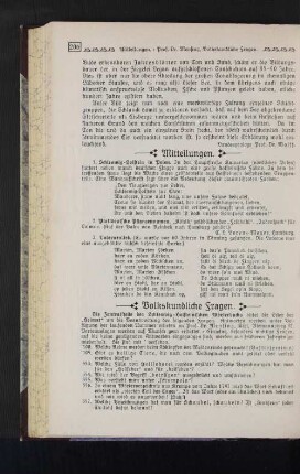 Volkskundliche Fragen