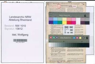 Entnazifizierung Wolfgang Idel , geb. 11.01.1912 (Landgerichtsrat)