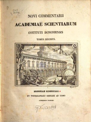 Novi commentarii Academiae Scientiarum Instituti Bononiensis, 10. 1849