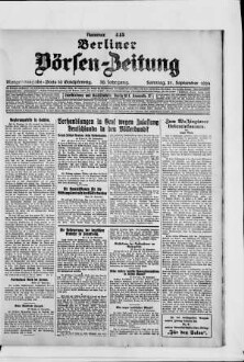 Berliner Börsen-Zeitung, Morgenausgabe