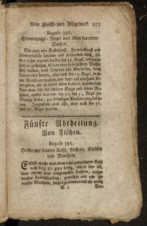 Fünfte Abtheilung. Von Fischen.
