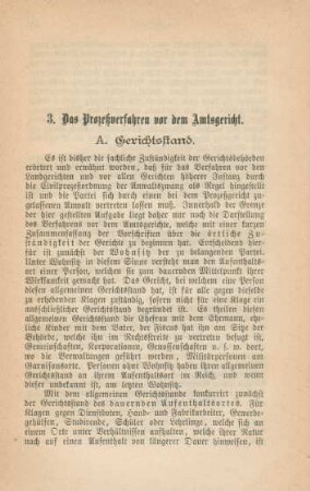 3. Das Prozeßverfahren vor dem Amtsgericht