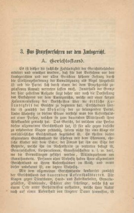 3. Das Prozeßverfahren vor dem Amtsgericht