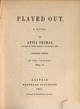 Played out : a novel, 2