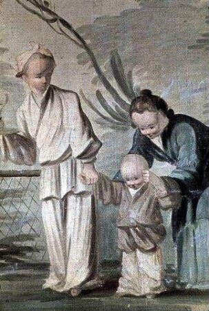 Tapeten mit Szenen aus dem chinesischen Familienleben