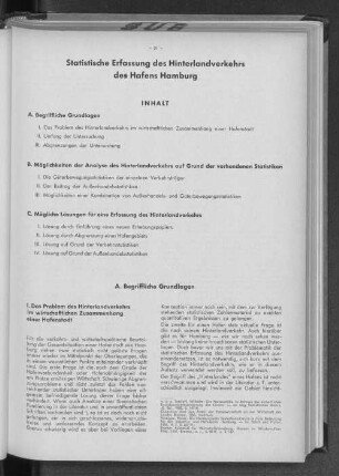Statistische Erfassung des Hinterlandverkehrs des Hafens Hamburg
