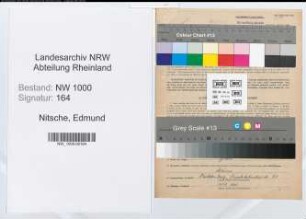 Entnazifizierung Edmund Nitsche, geb. 27.09.1893 (Baurat)