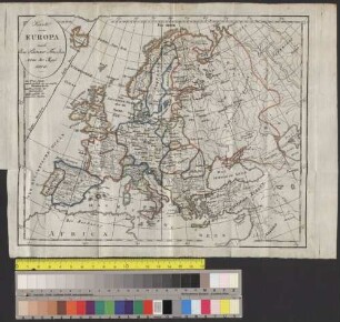 Karte von Europa nach dem Pariser Frieden vom 30. Mäy 1814
