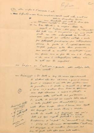 Pagliaro : Aufsatz; Notizen