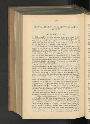 Proceedings of the Central Asian Society.