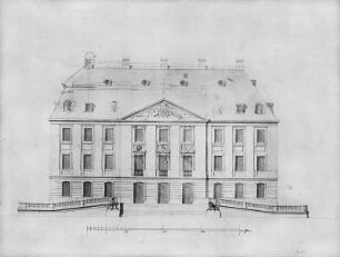 Zabeltitz, Palais: Entwurf für die Erneuerung um 1730