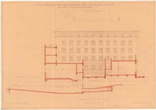 Bestelmeyer, German; München, Hofgartenstr. 3; Köglmühl - Areal, Wohn- und Geschäftshausneubau - Teilschnitt