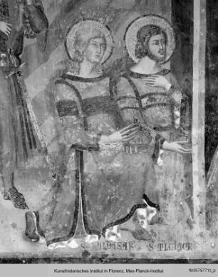 Wanddekoration : Anbetung der Könige (unteres Register)