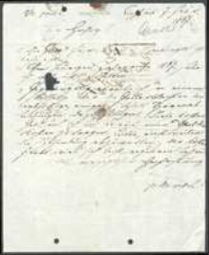 Brief von Ferdinand Christian Gustav Arnold an Gottlieb August Herrich-Schaeffer