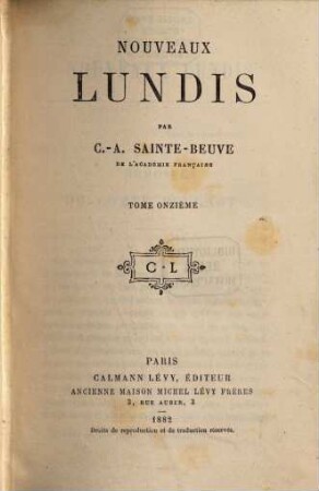 Nouveaux lundis, 11