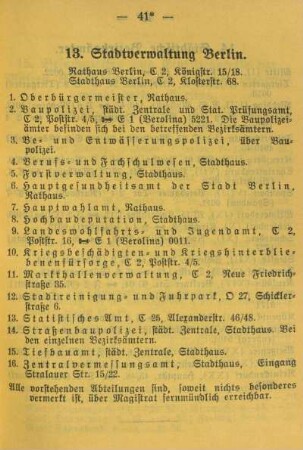 13. Stadtverwaltung Berlin