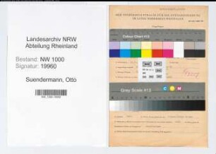 Entnazifizierung Otto Suendermann, geb. 12.11.1906 (Angest.)