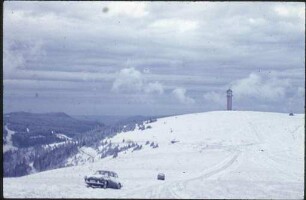 Bismarckdenkmal auf dem Feldberg im Winter