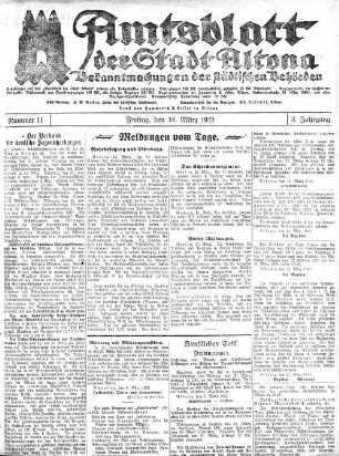 Nummer 11 : Freitag, den 16. März 1923