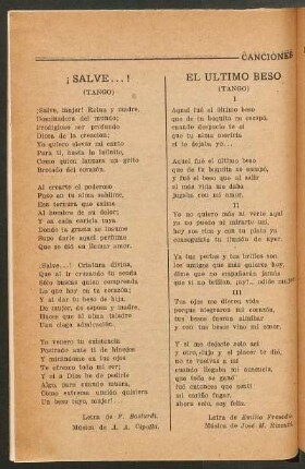 El último beso : (Tango)