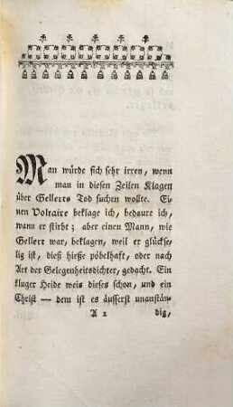 Betrachtungen bey dem Absterben Herrn Christian Fürchtegott Gellerts