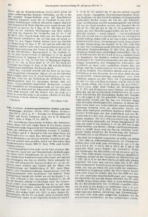 825-827 [Rezension] Seitz, Gottfried, Redaktionsgeschichtliche Studien zum Deuteronomium