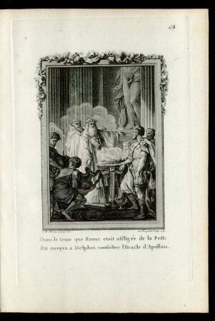 Dans le tems Rome etoit affligée de la Peste On envoya a Delphes consulter l'Oracle d'Apollon.