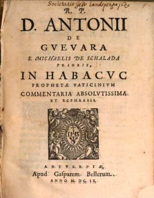 In Habacuc prophetae vaticinium commentaria