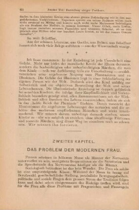 Zweites Kapitel. Das Problem der modernen Frau