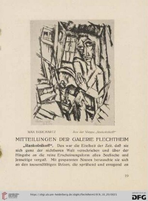 Mitteilungen der Galerie Flechtheim