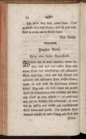 Fünfter Brief. Ueber eben diesen Gegenstand.
