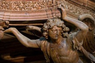 Frankreich. Auvergne. Haute Loire. La Chaise Dieu. Eglise abbatiale Saint Robert. Orgel. 17 Jahrhundert