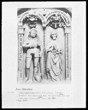 Grabmal des Eberhard von Geispisheim und der Lise von Ingelheim