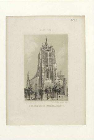 Münster Westfassade. Um 1870