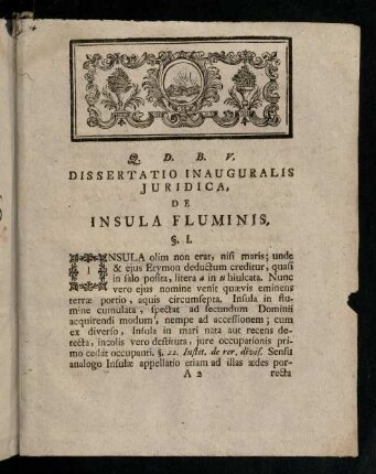 3-15, Dissertatio Inauguralis Juridica, De Insula Fluminis.