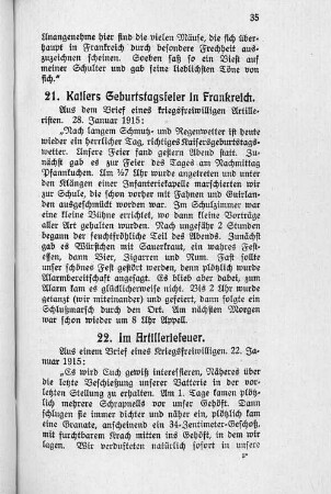 22. Im Artilleriefeuer.