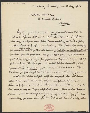 Brief an B. Schott's Söhne : 23.08.1913