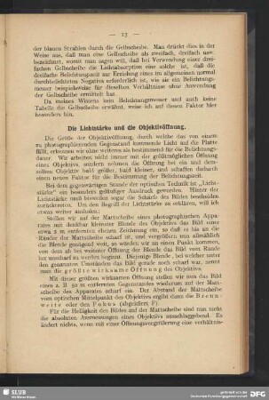 Die Lichtstärke und die Objektivöffnung