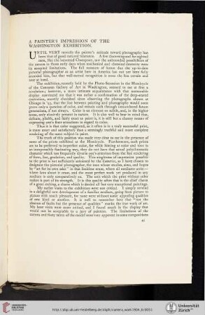 A Painter’s Impression of the Washington Exhibition