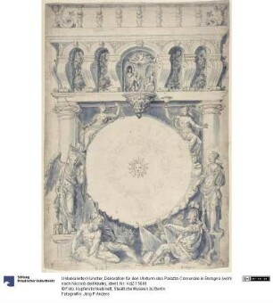 Dekoration für den Uhrturm des Palazzo Comunale in Bologna (wohl nach Niccolò dell'Abate)