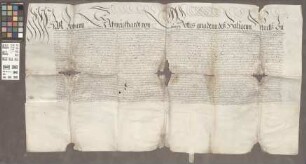 Mainz (Generalia): Schuldverschreibung ds Erzbischofs Johann Schweikard von Mainz für eine Anleihe bei Walther Aach(en ?), Doktor der Rechte in Mainz