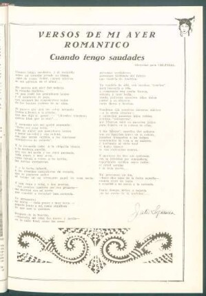 Versos de mi ayer romántico : Cuando tengo saudades