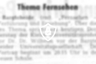 Thema Fernsehen