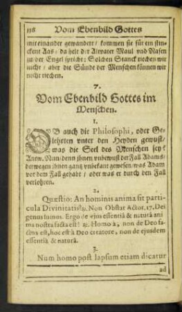 7. Vom Ebenbild Gottes im Menschen.